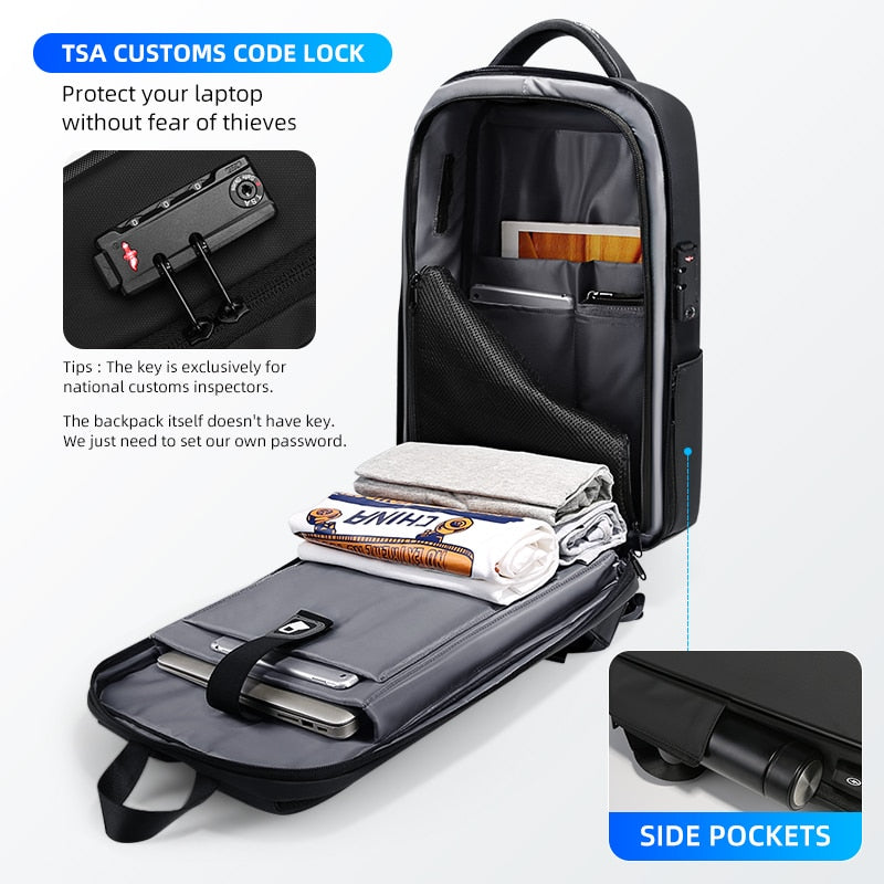LaDolce Stylish Backpack™ Waterproof with USB charging port & anti-theft code lock system