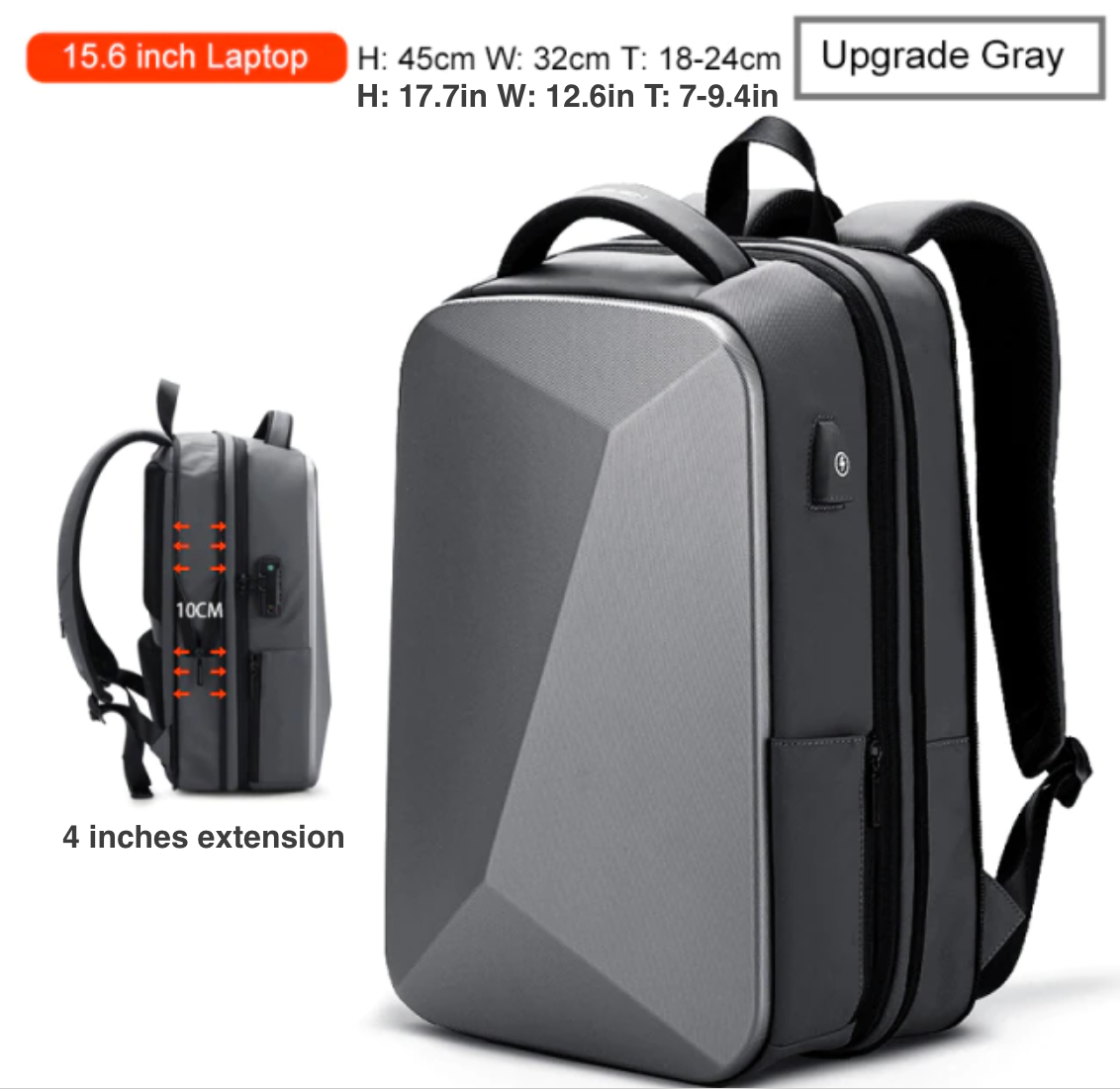 LaDolce Stylish Backpack™ Waterproof with USB charging port & anti-theft code lock system
